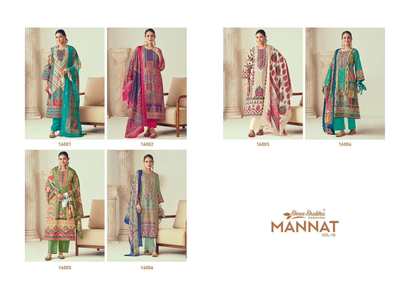 Mannat Vol 16 By Shree Shalika Lawn Cotton Dress Material Exporters In India